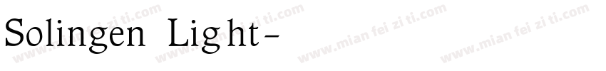 Solingen Light字体转换